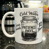 アイスコーヒーレシピ 忍耐は報われる コーヒーマグカップ