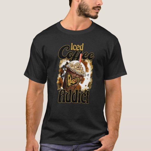 アイスコーヒー中毒で動くコールドビール Tシャツ (正面)