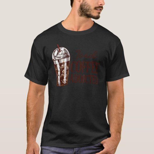 アイスコーヒー中毒コーヒーデイコーヒー Tシャツ (正面)