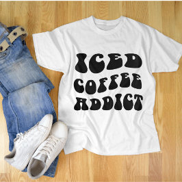 アイスコーヒー中毒者 |コーヒー愛好家コーヒー中毒者 Tシャツ