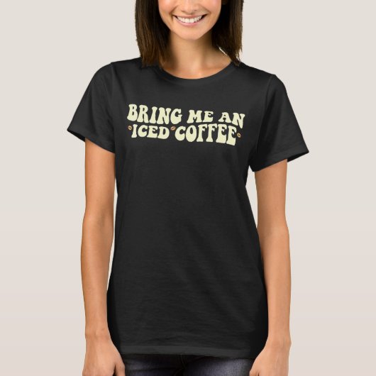 アイスコーヒー全国コーヒーの日を持ってくる Tシャツ (正面)