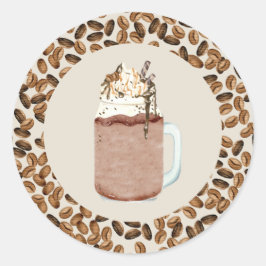 アイスコーヒー冷たい淹れコーヒー豆のメイソンのjarクラス ラウンドシール