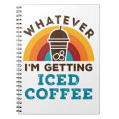 アイスコーヒー冷たい醸造愛好家を取得しているもの ノートブック (正面)