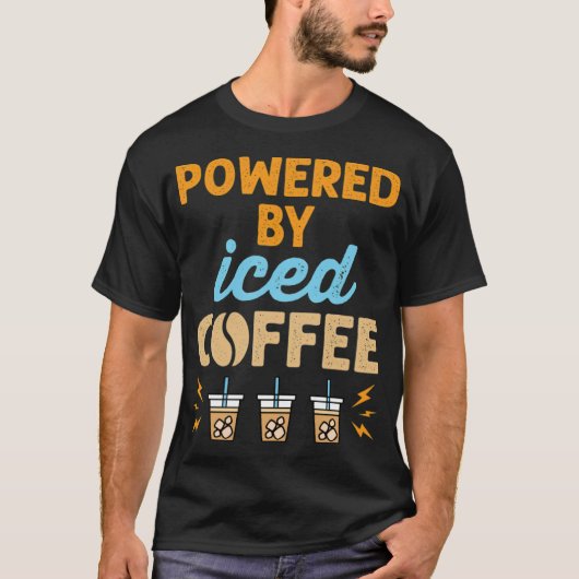 アイスコーヒー冷蔵カフェ猫の力 Tシャツ (正面)