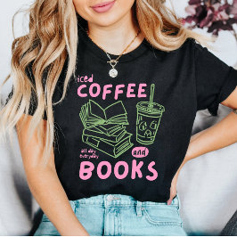 アイスコーヒー好きな本虫のためのグラフィックTシャツ Tシャツ