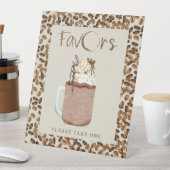 アイスコーヒー豆の赤ちゃんシャワーの好意 台座サイン (インサイチュ)