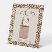 アイスコーヒー豆の赤ちゃんシャワーの好意 台座サイン (正面)