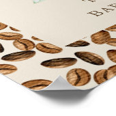 アイスコーヒー豆フローラベビーシャワーへようこそ ポスター (角)