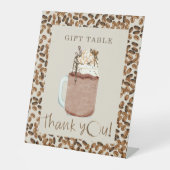 アイスコーヒー豆ベビーシャワーギフトテーブル 台座サイン (正面)