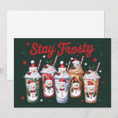 アイスコーヒー クリスマス 雪だるま ステイフrosty Xmas (正面/裏面)