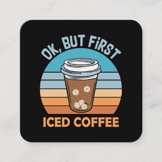 アイスコーヒー スクエア名刺 (正面)