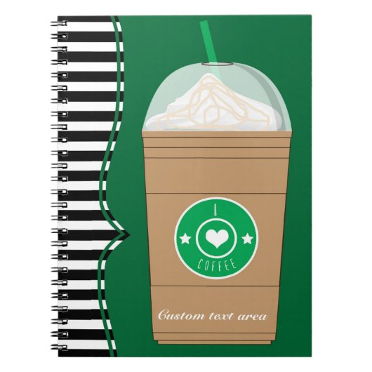 アイスコーヒーFrappuccino Frapジャーナルノートブック ノートブック (正面)