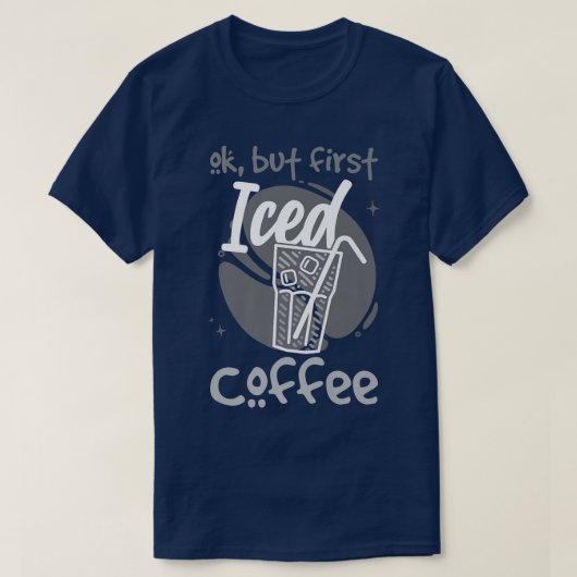 アイスコーヒーTシャツ Tシャツ (デザイン正面)