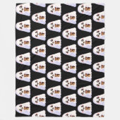 アイスコーヒ不気味ー付幽霊 フリースブランケット (正面)