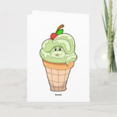 アイスコーンとチェリーのついた蛇 カード (裏面)