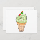 アイスコーンとチェリーの蛇 ポストカード (正面/裏面)