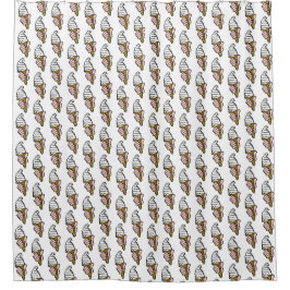 アイスコーンのデザイン シャワーカーテン