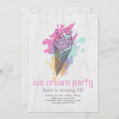 アイスコーンの招待状 招待状 (正面/裏面)