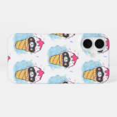 アイスコーンの水彩画 iPhone 16ケース (裏面横)