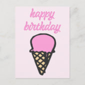 アイスコーン - ハッピーバースデー ポストカード (正面)