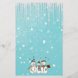 アイスサイクルと雪だるま 便箋