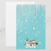 アイスサイクルと雪だるま 便箋 (正面/裏面)