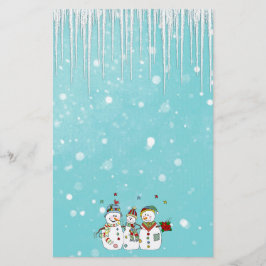 アイスサイクルと雪だるま 便箋