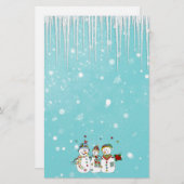 アイスサイクルと雪だるま 便箋 (正面/裏面)