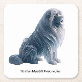 アイスシッティングチベットマスティフナプキン スクエアペーパーコースター