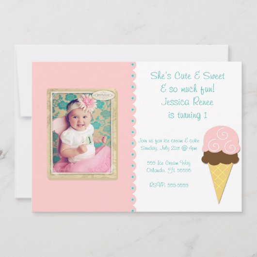 アイスショップの招待状 招待状 (正面)