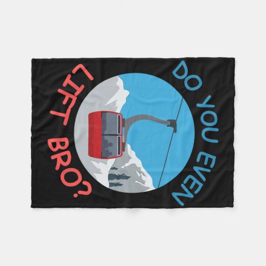 アイススキーケーブルカーもBro冬のスポールを持ち上げる フリースブランケット (正面(横))