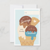 アイススクープ教室バレンタインカード 招待状 (正面)