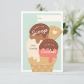 アイススクープ教室バレンタインカード 招待状 (スタンド正面)