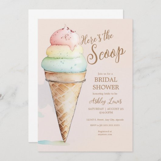 アイススクープ, 水彩アイス 招待状 (正面/裏面)