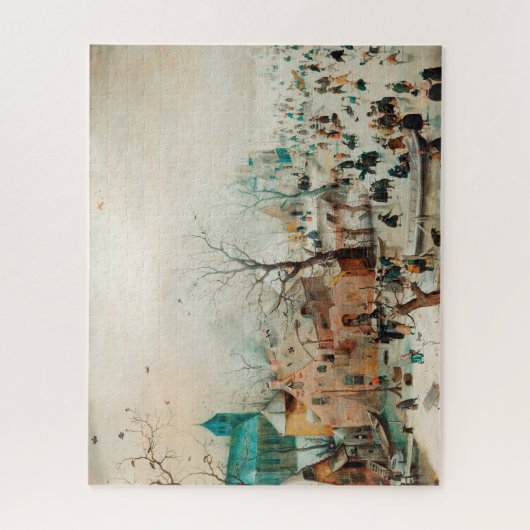 アイススケーターと冬の風景 – Avercamp ジグソーパズル (縦)