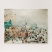 アイススケーターと冬の風景 – Avercamp ジグソーパズル (横)