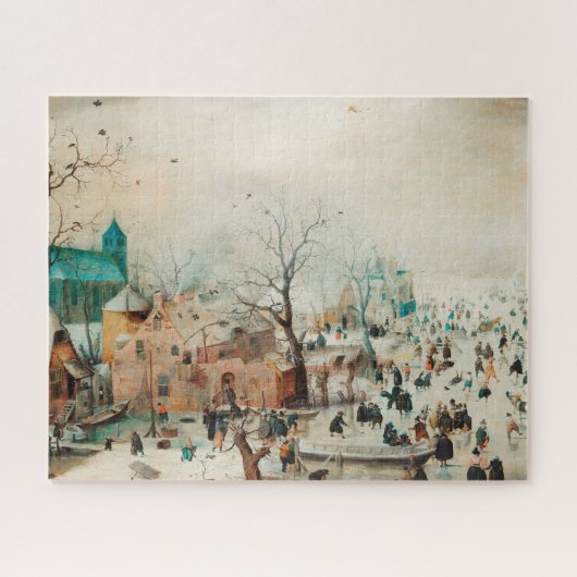 アイススケーターと冬の風景 – Avercamp ジグソーパズル (横)