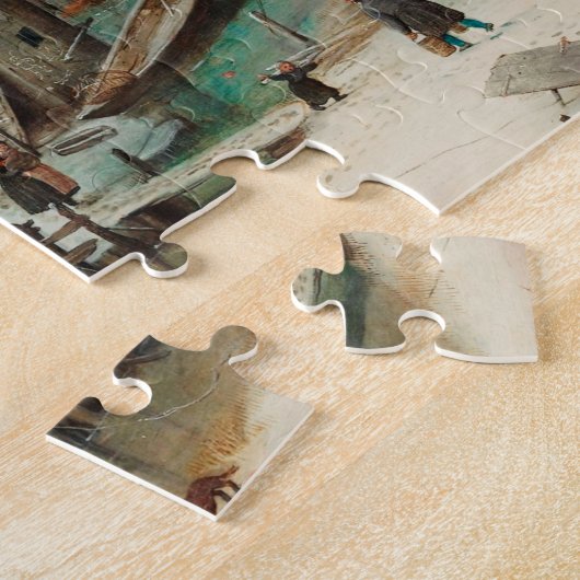 アイススケーターと冬の風景 – Avercamp ジグソーパズル (側面)