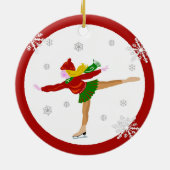 アイススケーターのオーナメント セラミックオーナメント (裏面)