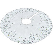 アイススケーターのクリスマスツリーのスカート ブラッシュドポリエステルツリースカート (アングル)