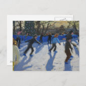アイススケーターのクリスマスFayre公平なハイドパーク シーズンポストカード (正面/裏面)