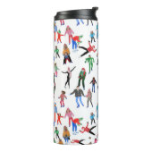 アイススケーターの大きなコーヒーマグ タンブラー (回転左)