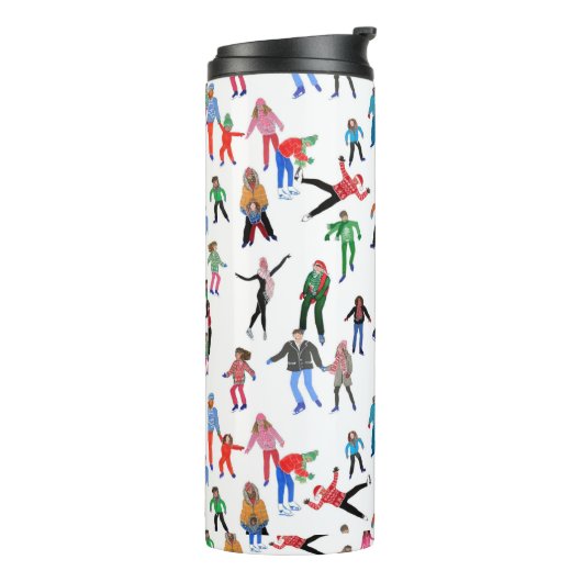 アイススケーターの大きなコーヒーマグ タンブラー (回転左)