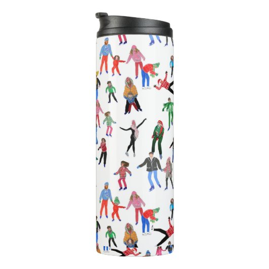 アイススケーターの大きなコーヒーマグ タンブラー (回転右)