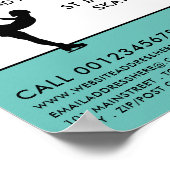 アイススケーターシルエット,アイススケートで滑るレッスンアドット ポスター (角)