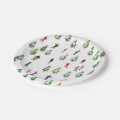 アイススケーターパイン│アイススケートで滑るクリスマス冬 ペーパープレート (アングル)