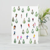 アイススケーターパイン│アイススケートで滑るクリスマス冬 招待状 (スタンド正面)