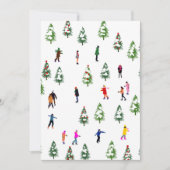 アイススケーターパイン│アイススケートで滑るクリスマス冬 招待状 (正面)