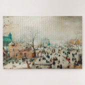 アイススケーター付き冬の風景 ジグソーパズル (横)