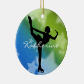 アイススケーター姿スケーターオーナメント セラミックオーナメント (右)
